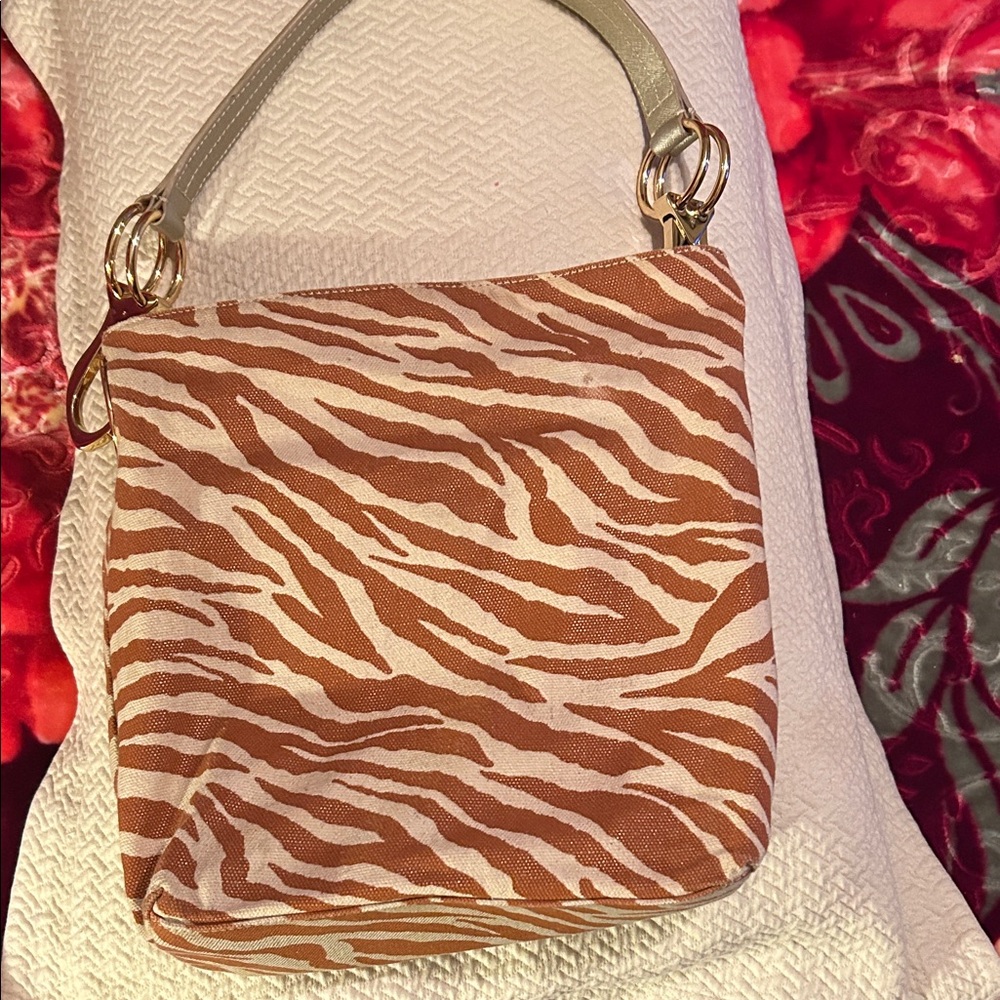 Women’s Tan Zebra-Print Shoulder Bag (JPK. Brand